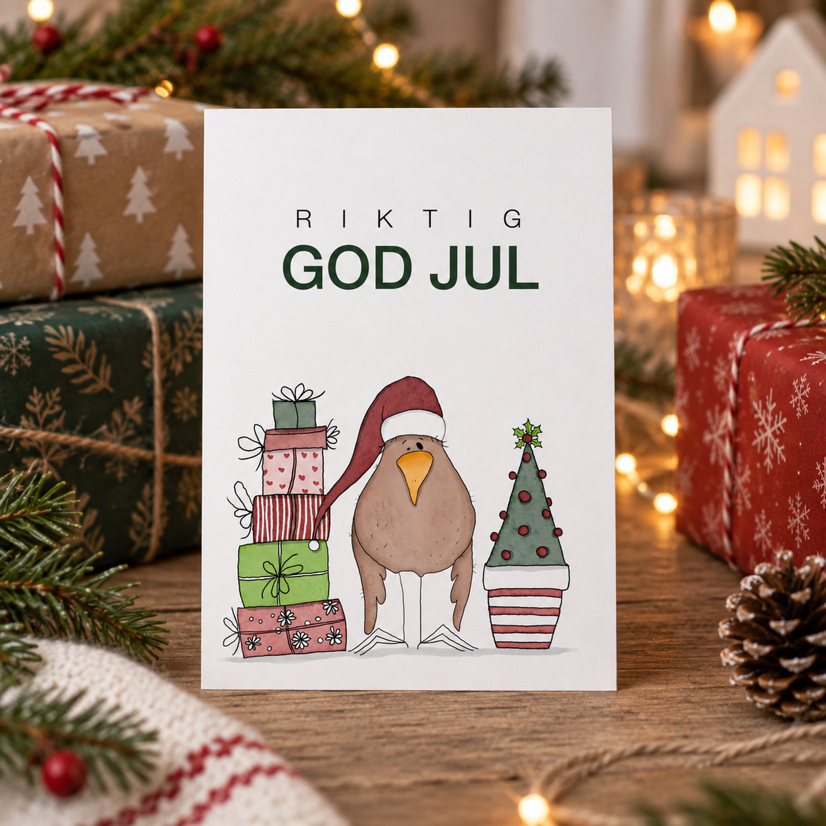 Julekortpakke-10 kort (5 ulike motiver)