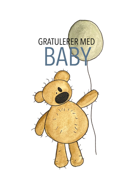 Gratulerer med baby blå